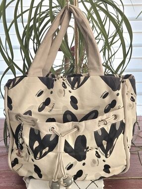 Authentic Chanel Canvas and Leather Tote Bag